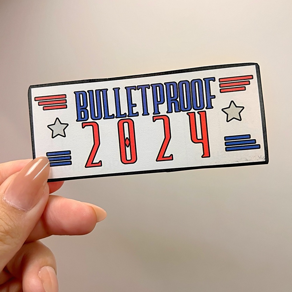 Bulletproof 2024, Trump Stickers, Presidential Merch, 5 inch sticker, Trump 2024